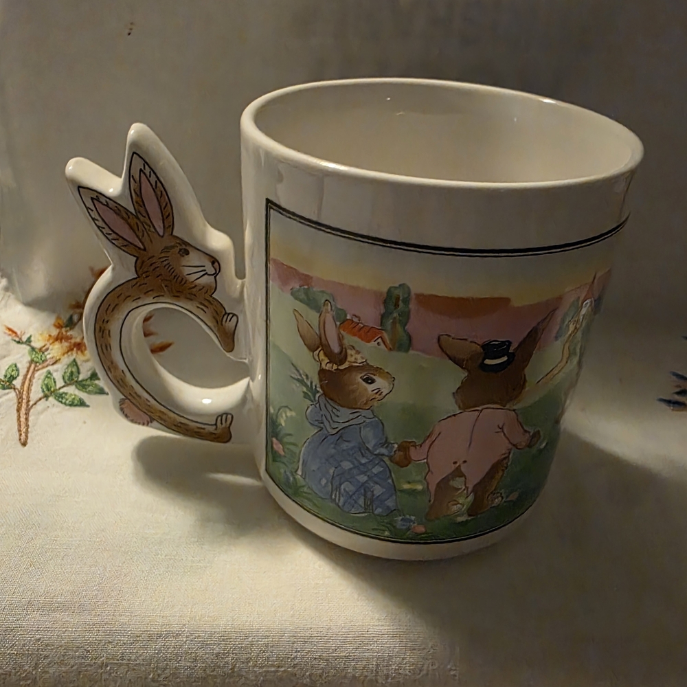 Vintage Peter Cottontail By Beatrix Potter Coffee Mug 10 Ounces